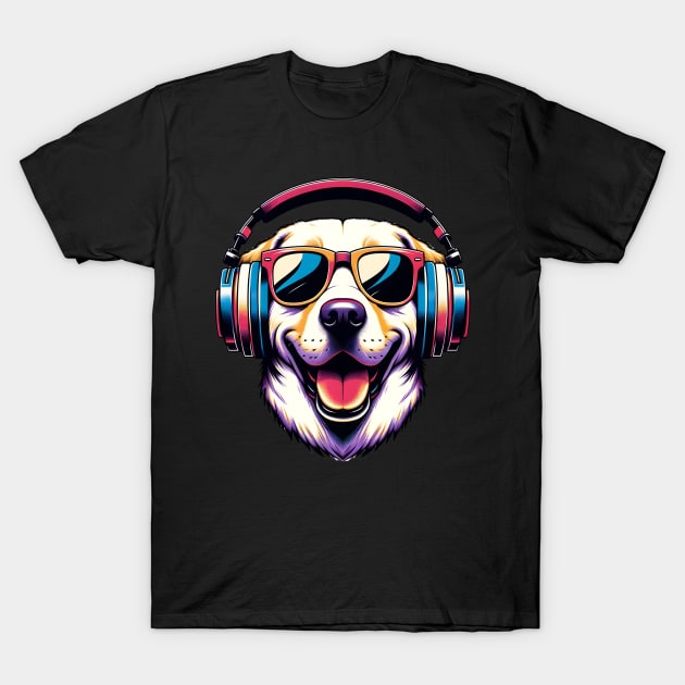 Labrador Retriever Smiling DJ in Japanese Art Style T-Shirt by ArtRUs